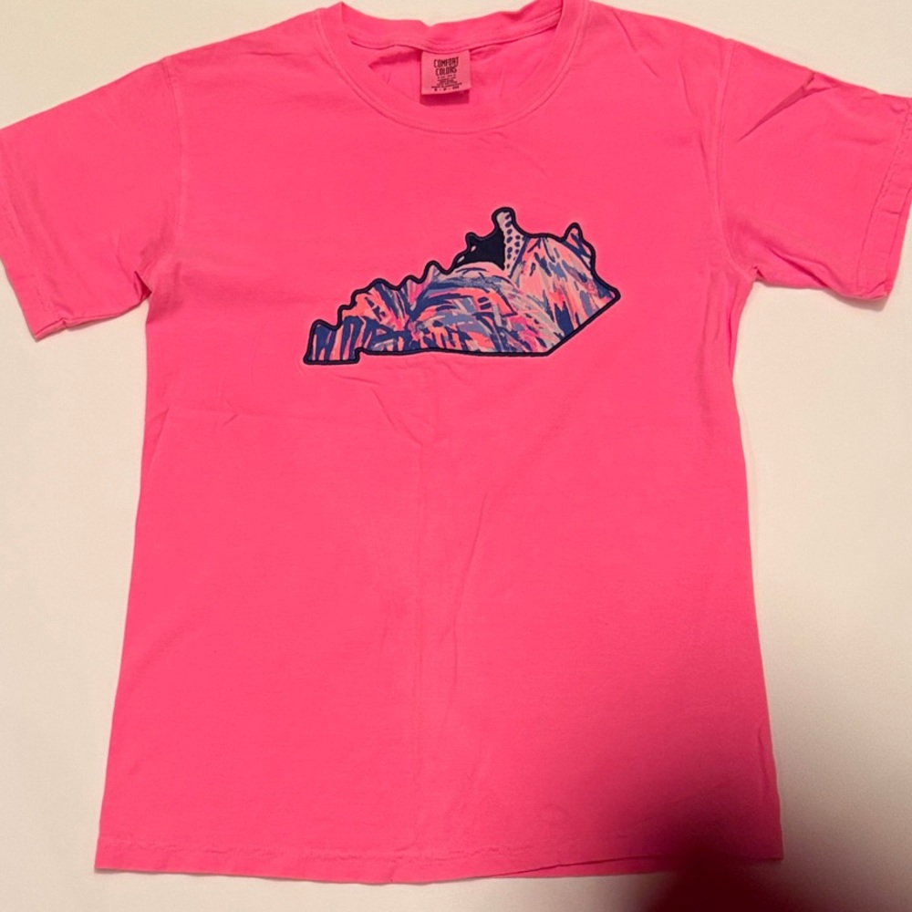 Comfort Colors Kentucky Lilly Pulitzer Neon Pink Graphic Tee